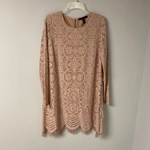 BCBGMaxAzria pink lace dress